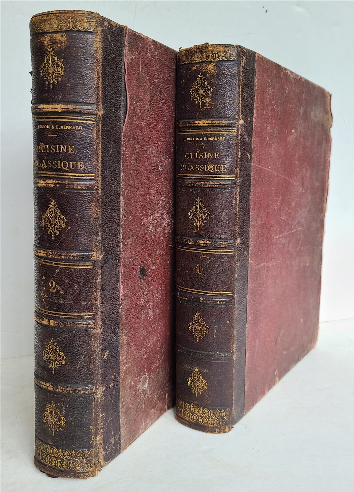 1890 CLASSIC CUISINE 2 VOLUMES in FRENCH antique BEAUTIFULLY ILLUSTRATED FOLIO