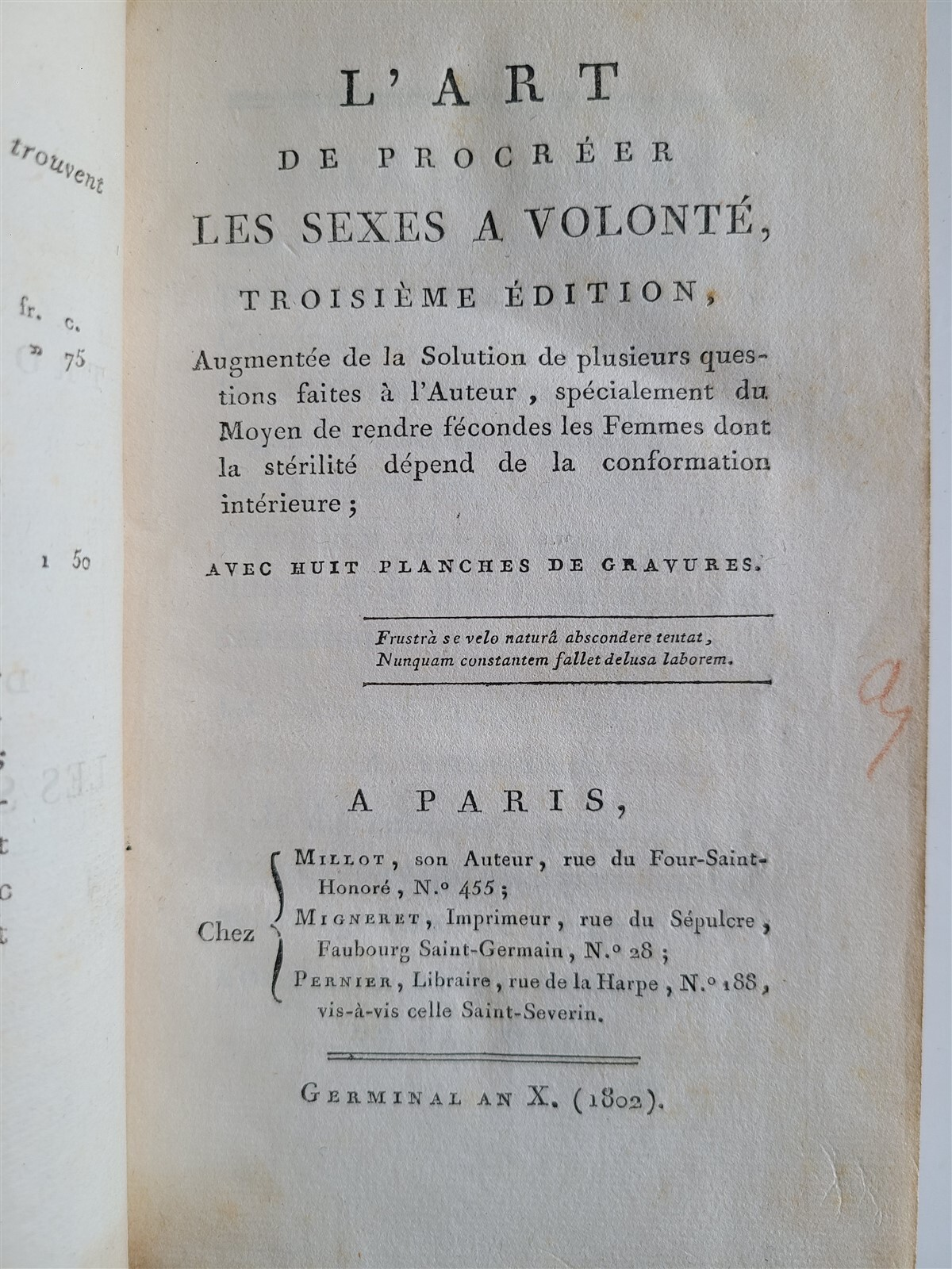 1802 PROCREATING SEXES at WILL HUMAN PHYSIOLOGICAL HISTORY ILLUSTRATED antique