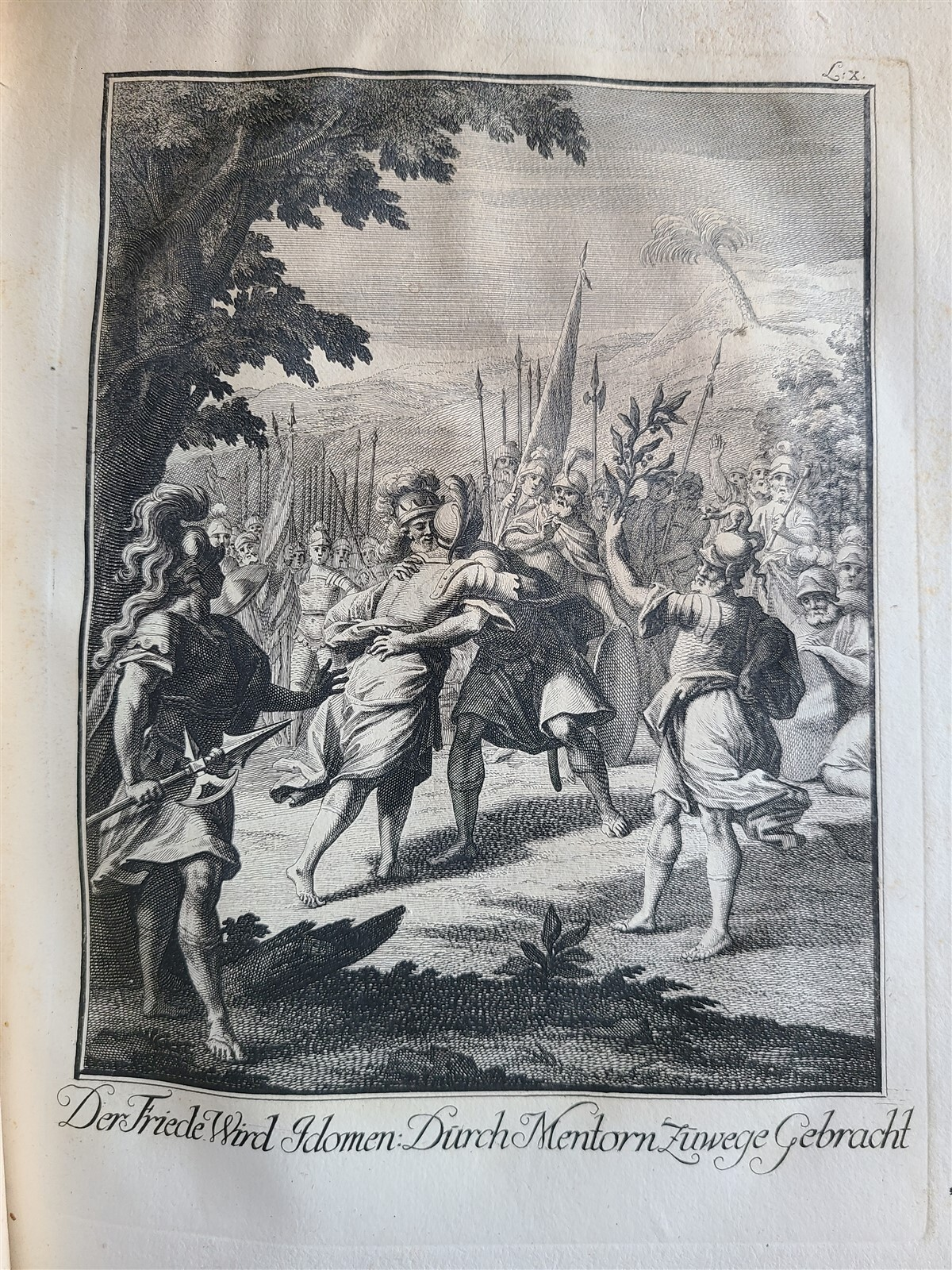 1739 TELEMACHUS SEEKING HIS FATHER ILLUSTRATED FOLIO antique in GERMAN