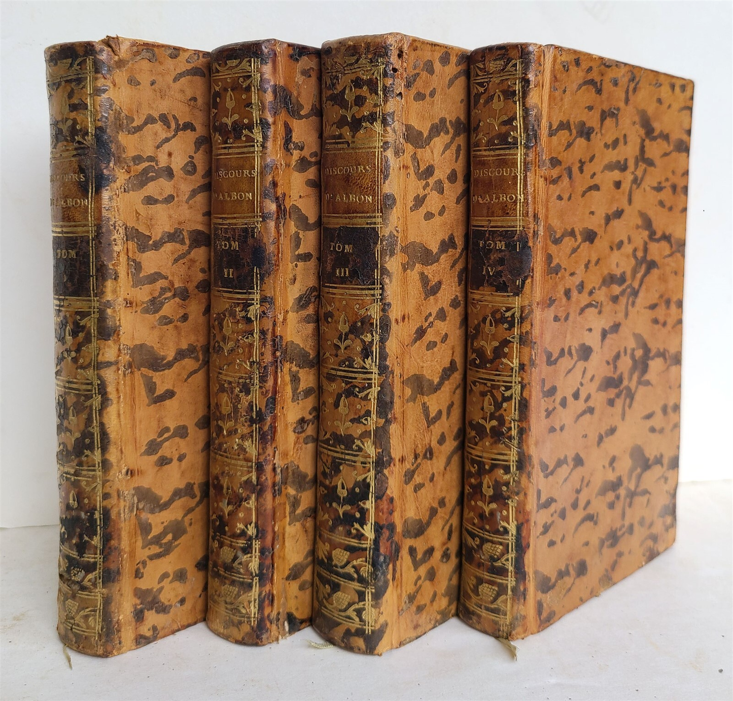 1782 EUROPEAN HISTORY 4 VOLS antique in FRENCH by Comte de Albon