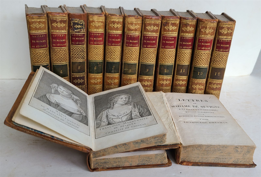 1819 13 VOLUMES antique LETTERS of Marie de Rabutin-Chantal marquise de Sevigne