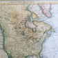 1797 MAP of NORTH AMERICA antique FRAMED from GAZETTER of JEDIDIAH MORSE