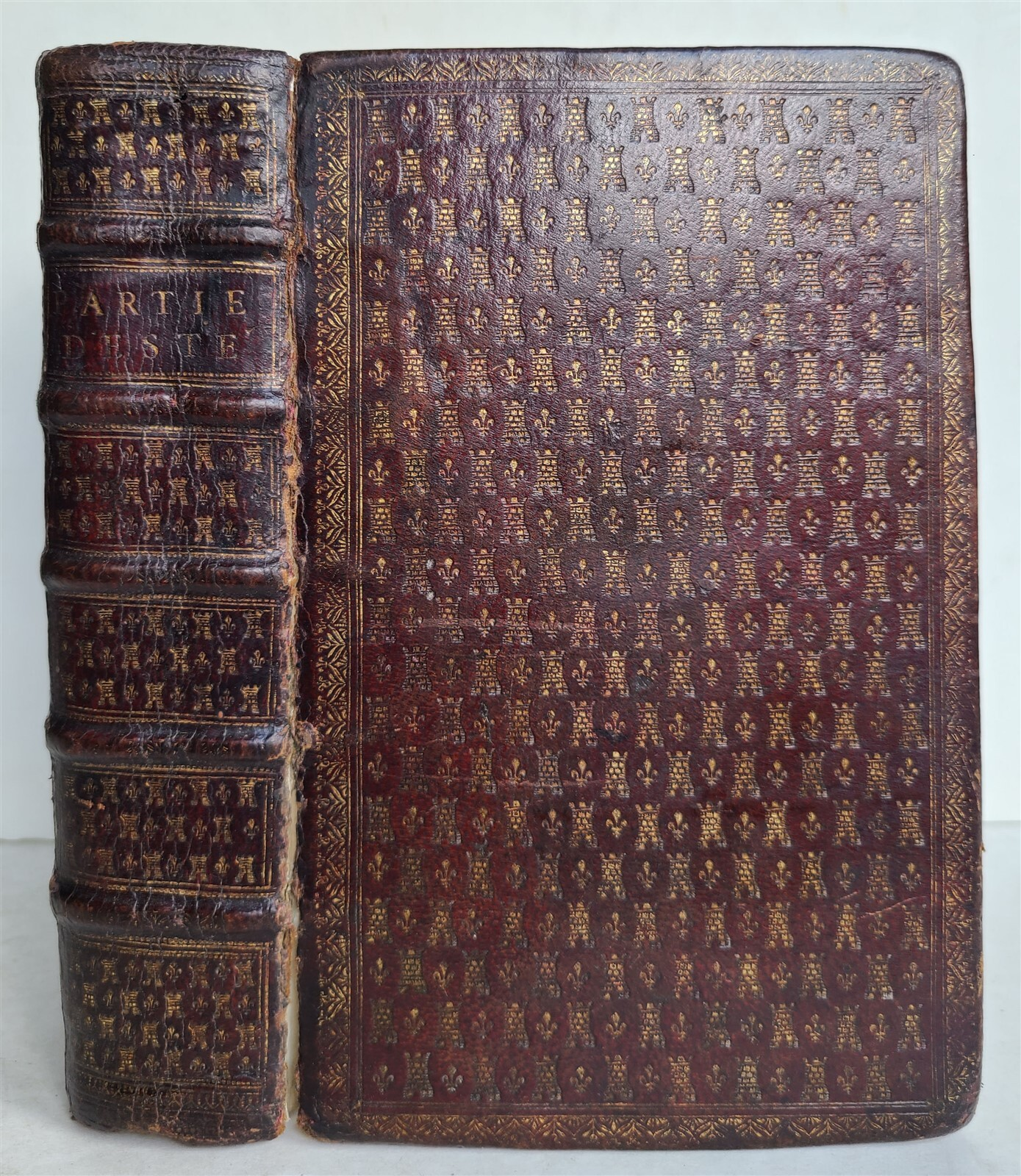 1671 BREVIARY PSALMS w/ AMAZING FRENCH BINDING antique 17th CENTURY illustrated