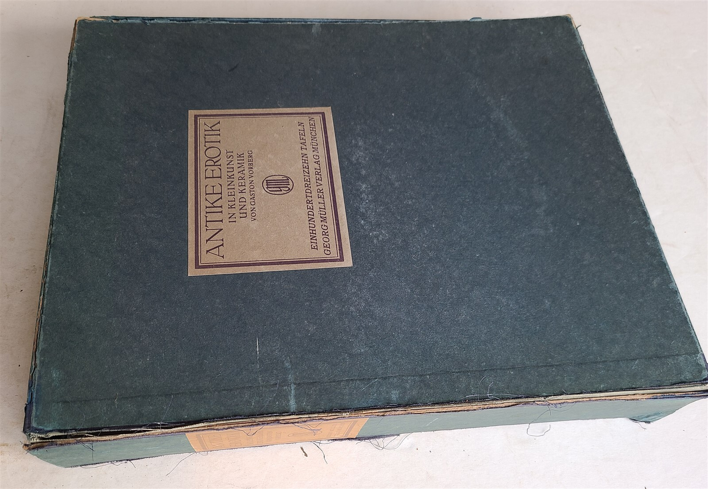 1921 ANTIKE EROTIK in Kleinkunst und Keramik Gaston Vorberg antique 111 PLATES