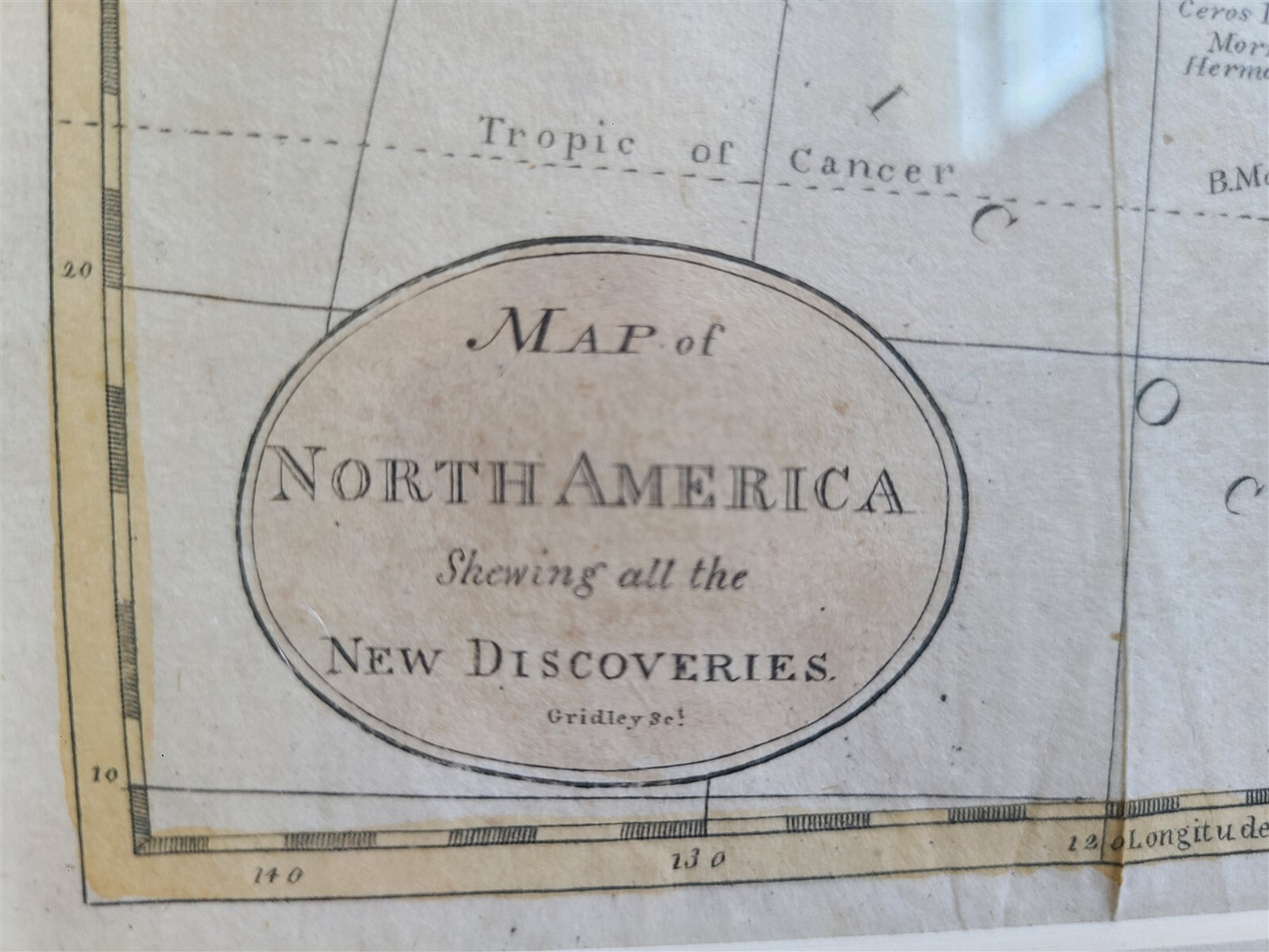 1797 MAP of NORTH AMERICA antique FRAMED from GAZETTER of JEDIDIAH MORSE