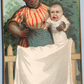 NANNY w/ BABY ANTIQUE ADVERTISING VICTORIAN TRADE CARD BLACK AMERICANA