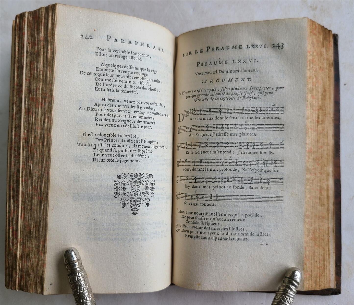 1676 PARAPHRASE UPON THE PSALMS of DAVID antique in FRENCH