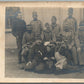 SOLDIERS GROUP WWI ERA ANTIQUE REAL PHOTO POSTCARD RPPC
