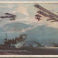 EARLY AVIATION NAVAL BATTLE ANTIQUE POSTCARD