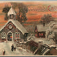 CHRISTMAS GREETING HOLD TO LIGHT ANTIQUE POSTCARD