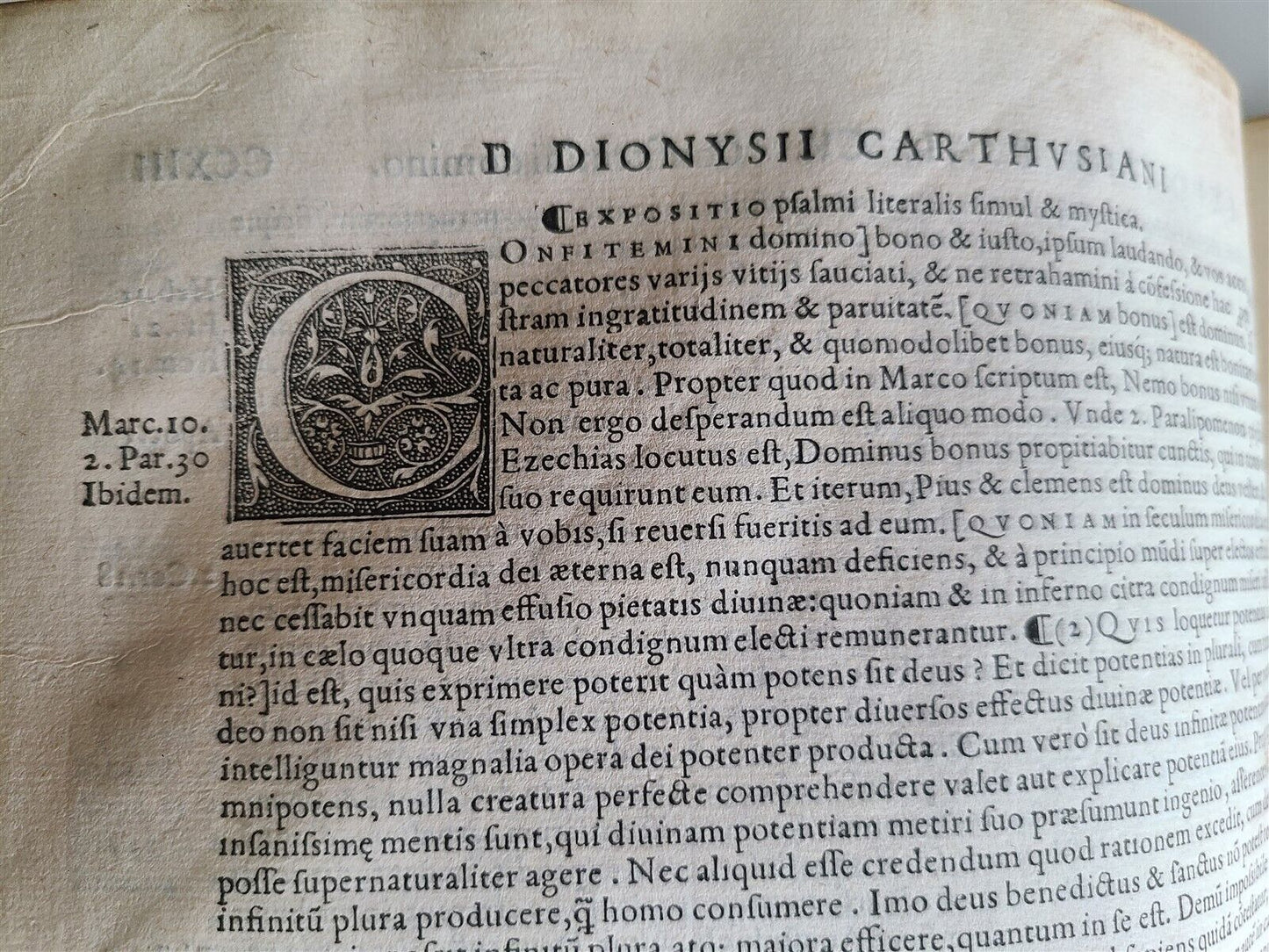 1542 BIBLE COMMENTARY by Dionysius Cartusianus antique FOLIO Commentariorum opus