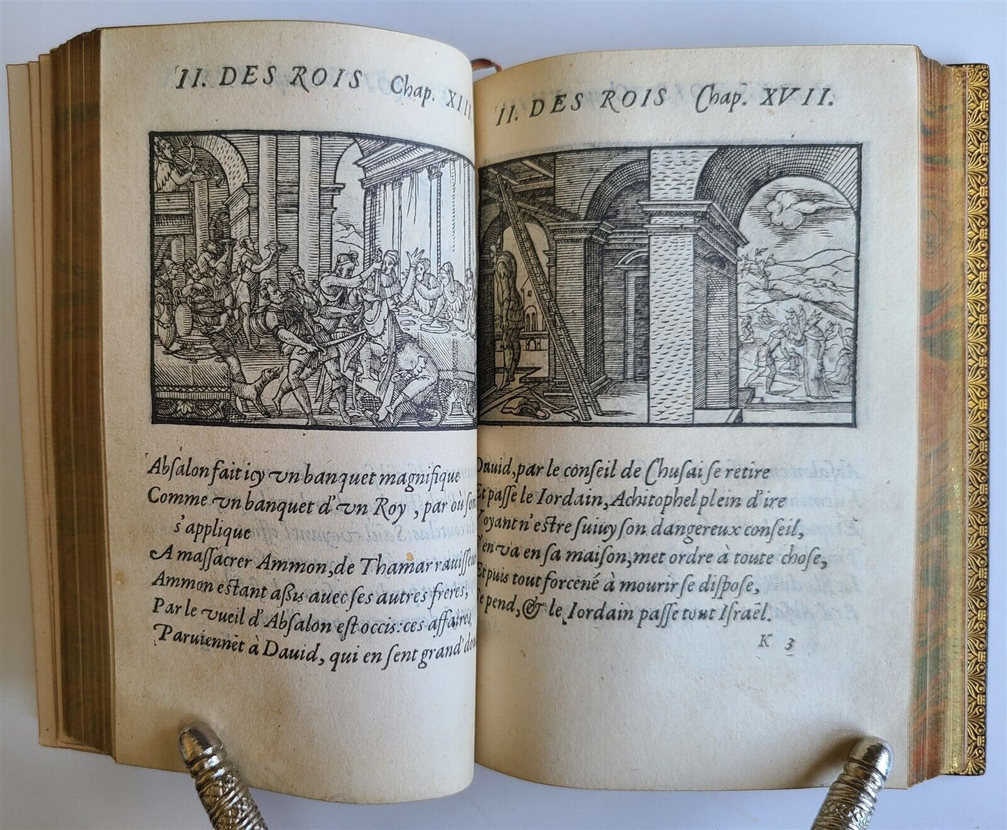 1582 FIGURES DE LA BIBLE antique ILLUSTRATED w/ 430 WOODCUTS scarce 16th CENTURY