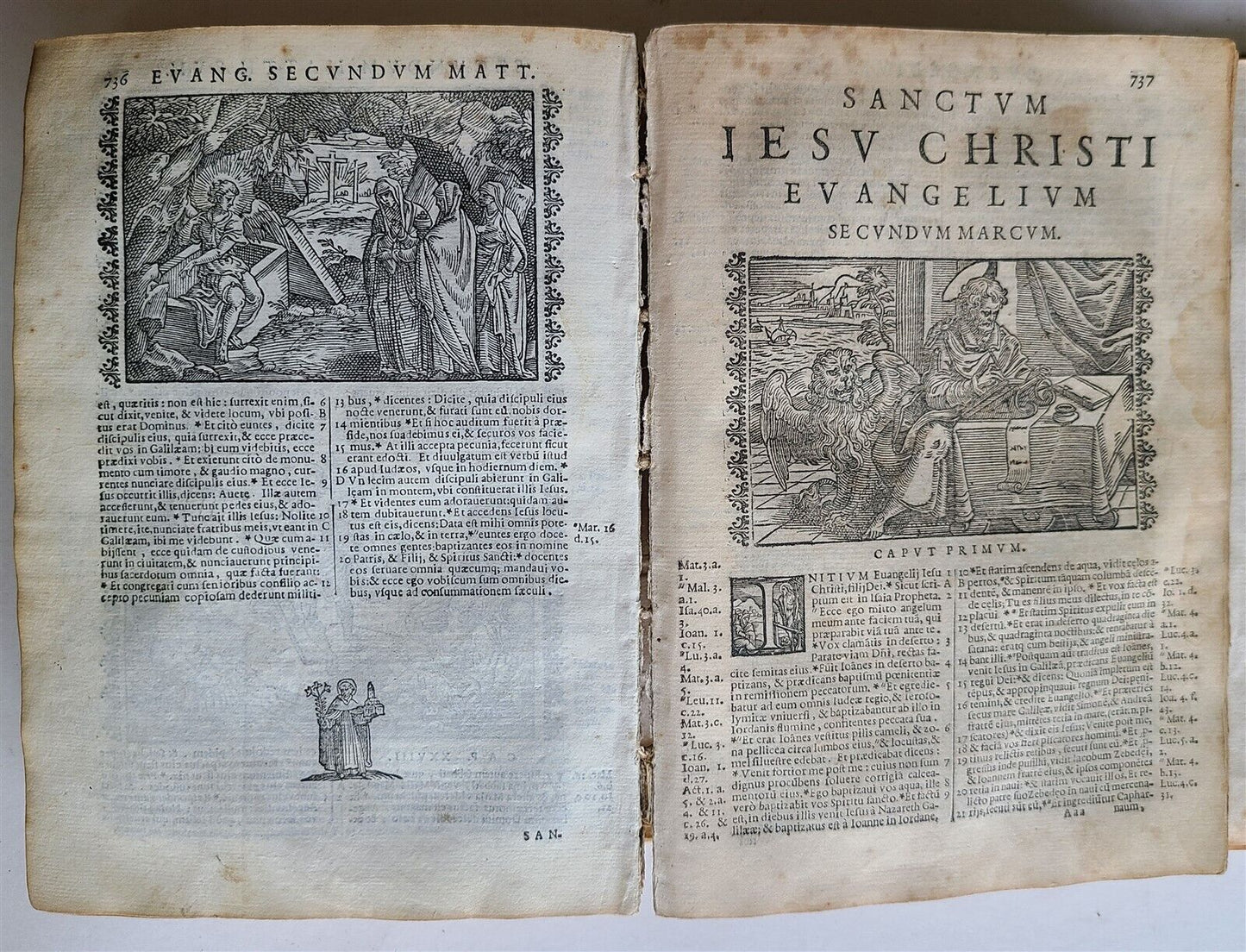 1648 BIBLE ILLUSTRATED in LATIN antique VELLUM BOUND BIBLIA SACRA