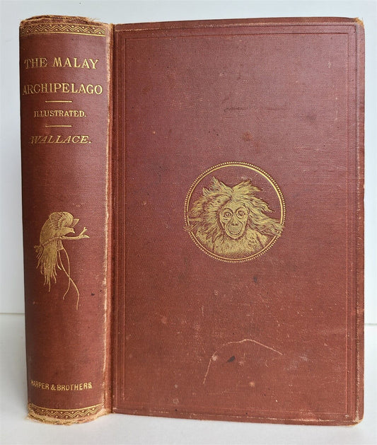 1869 MALAY ARCHIPELAGO by A.WALLACE antique illustrated w /MAPS 1st US EDITION