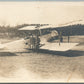 EARLY AVIATION AIRPLANE BIPLANE w/ CREW ANTIQUE REAL PHOTO POSTCARD RPPC