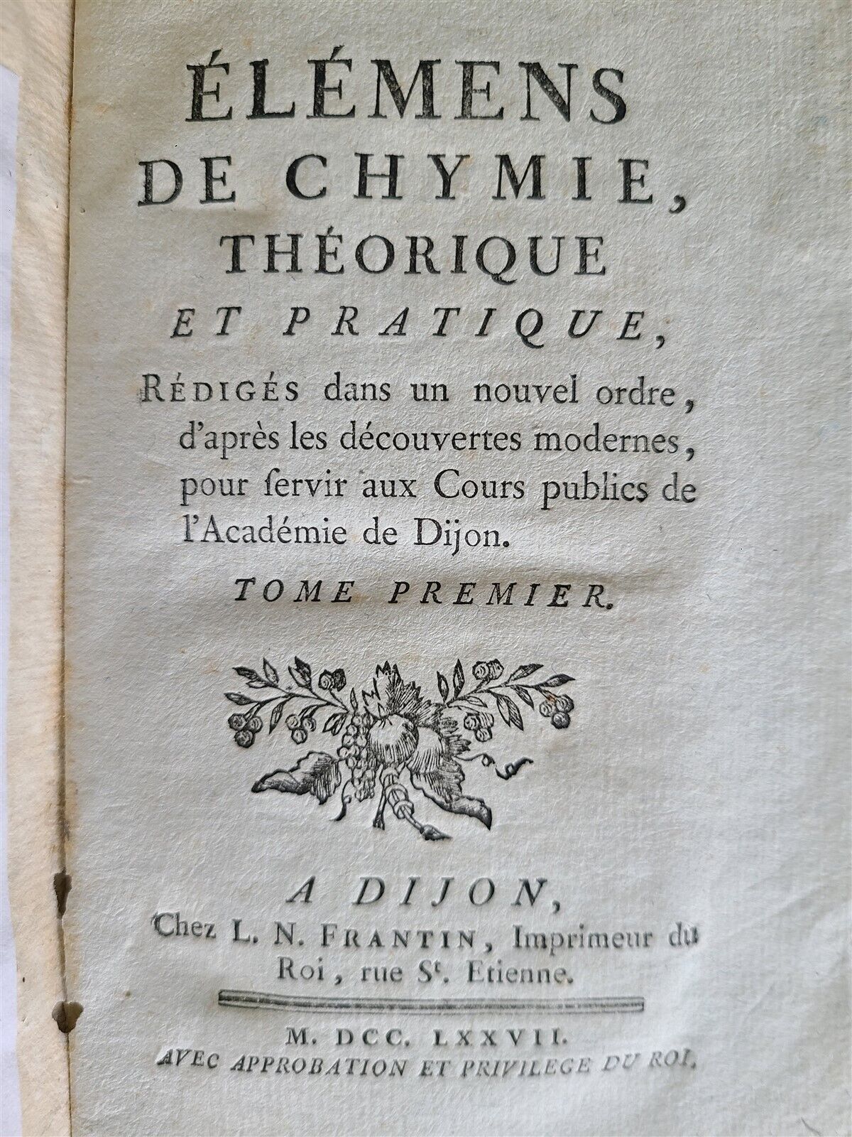 1777-1778 CHEMISTRY in FRENCH 3 VOLUMES antique Elemens de Chymie