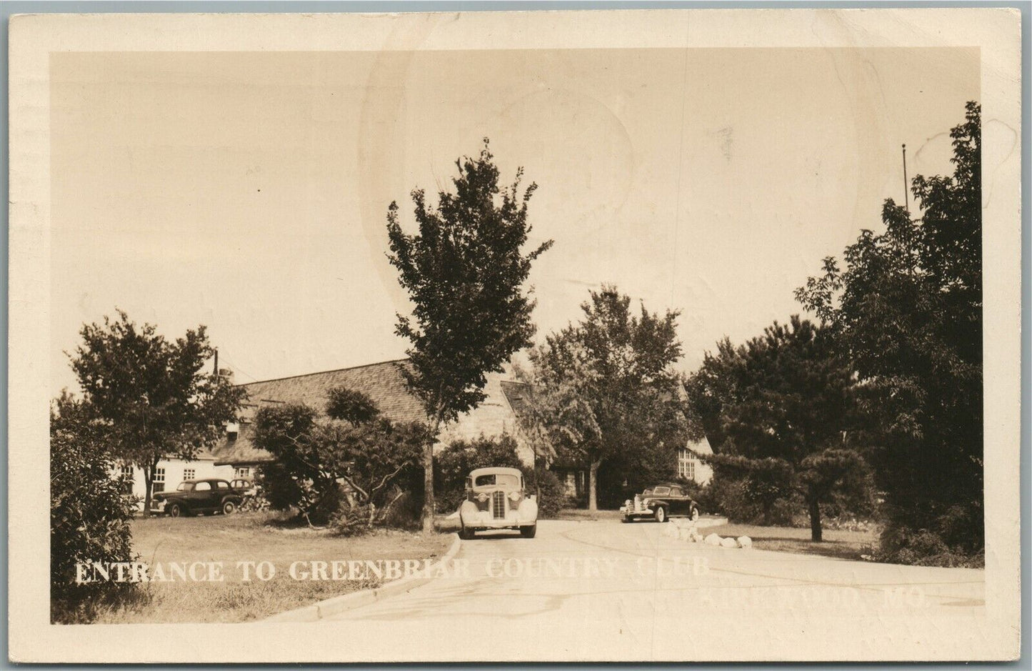 KIRKWOOD MO GREEBRIAR COUNTY CLUB VINTAGE REAL PHOTO POSTCARD RPPC