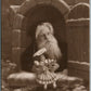 SANTA w/ DOLL MERRY CHRISTMAS ANTIQUE POSTCARD
