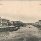 ST. PETERSBURG RUSSIA FONTANKA RIVER ANTIQUE POSTCARD