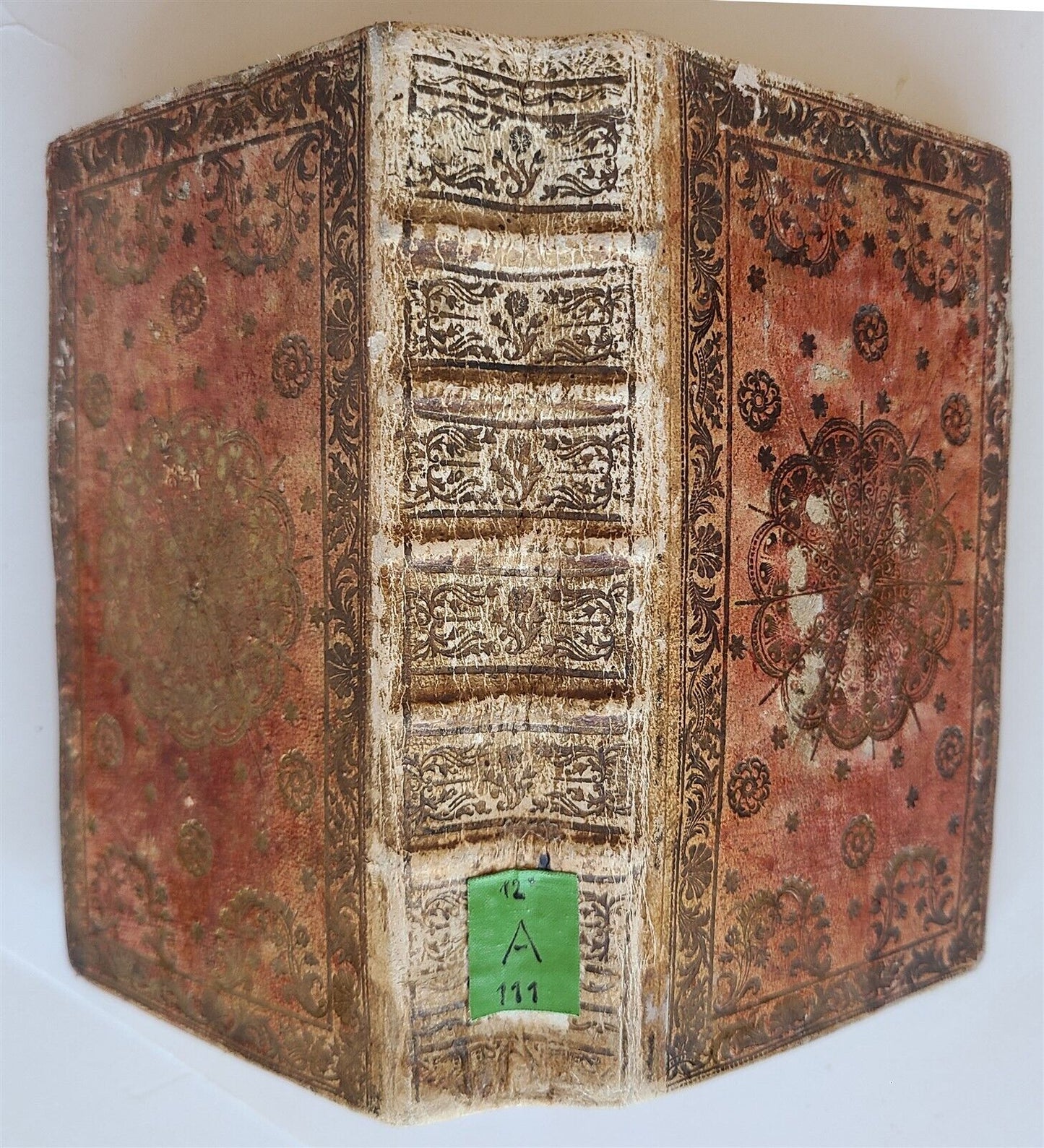 1758 PSALTERIUM DAVIDIS antique in LATIN FINE GILT MOROCCO BINDING