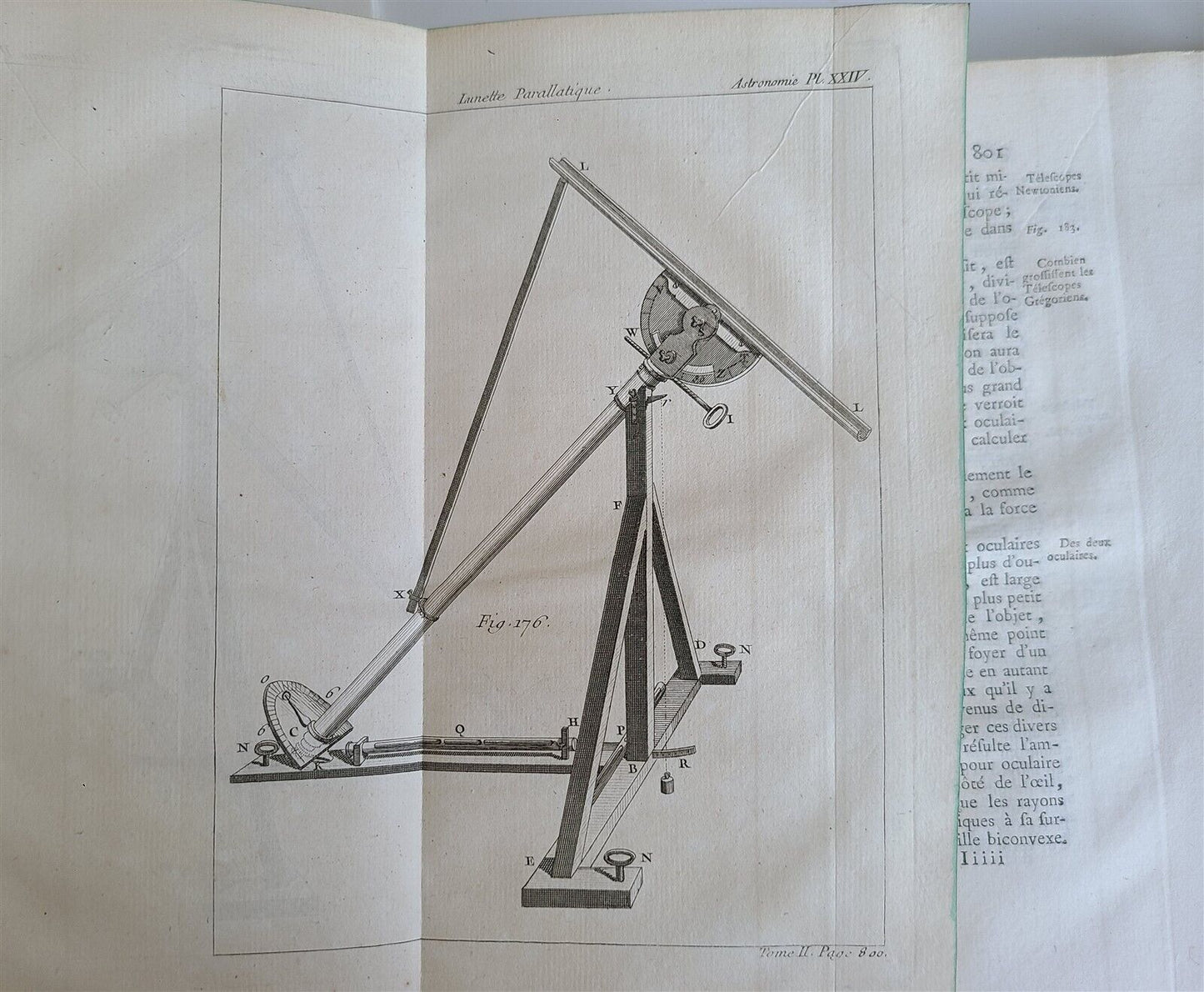 1771 ASTRONOMY by Joseph M. de La Lande 2 VOLUMES ILLUSTRATED antique in FRENCH