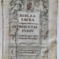1648 BIBLE ILLUSTRATED in LATIN antique VELLUM BOUND BIBLIA SACRA