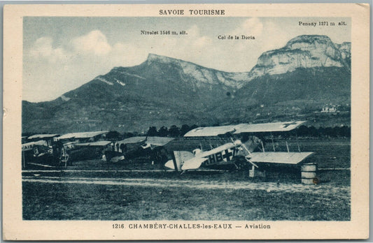 EARLY AVIATION GERMAN AIRPLANES ANTIQUE POSTCARD