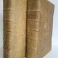1770 BIBLE in GERMAN & LATIN ILLUSTRATED 2 FOLIO VOLUMES antique PIGSKIN BINDING