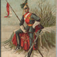 MILITARY OFFICER w/ POLISH or MONACO FLAG ARTIST SIGNED ANTIQUE POSTCARD