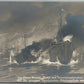 1914 NAVAL BATTLE WWI GERMAN ANTIQUE REAL PHOTO POSTCARD RPPC