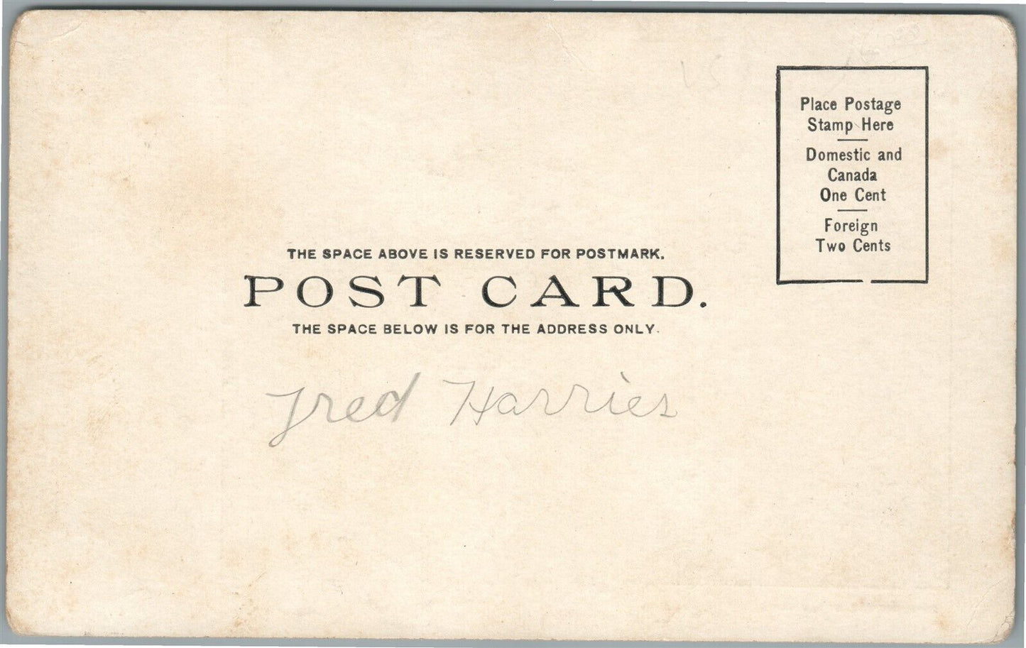 AMERICAN WWI ERA MILITARY CAMP BARBER SHOP ANTIQUE POSTCARD