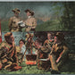 ARMY PATRIOTIC ANTIQUE POSTCARD w/ AMERICAN FLAG