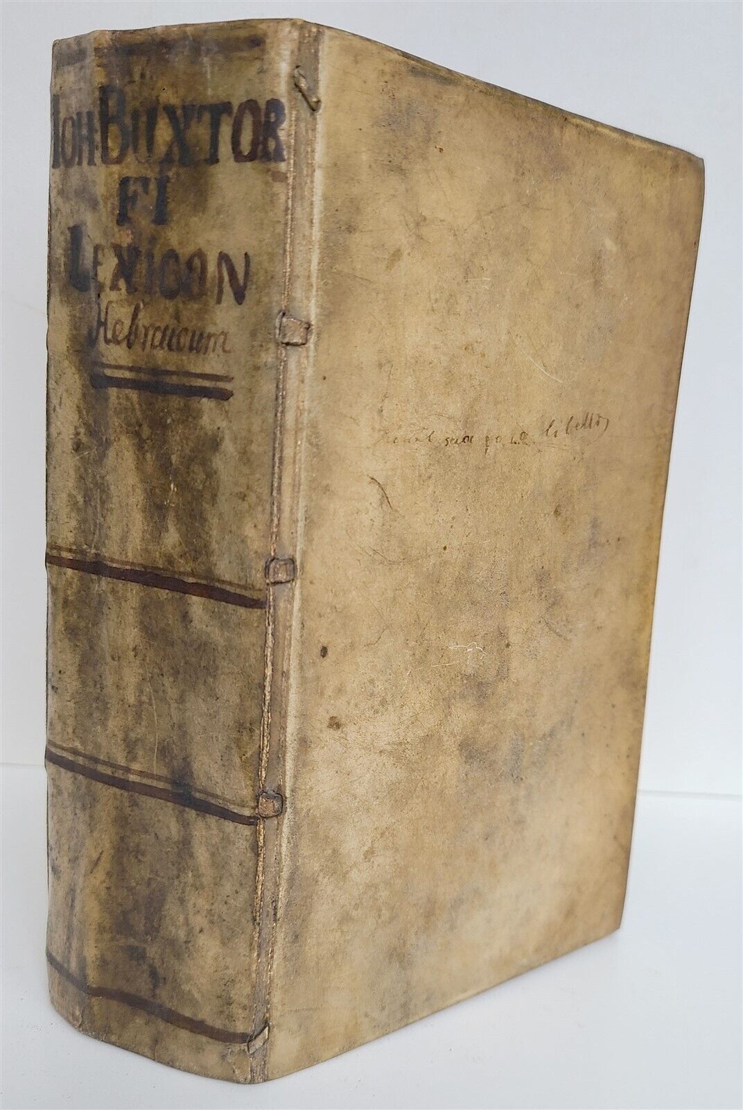 1676 J. BUXTORF Lexicon Hebraicum & Chaldaicum JUDAICA antique VELLUM BINDING