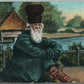 RUSSIAN PEASANT GERMAN WWI ERA FELDPOST ANTIQUE POSTCARD