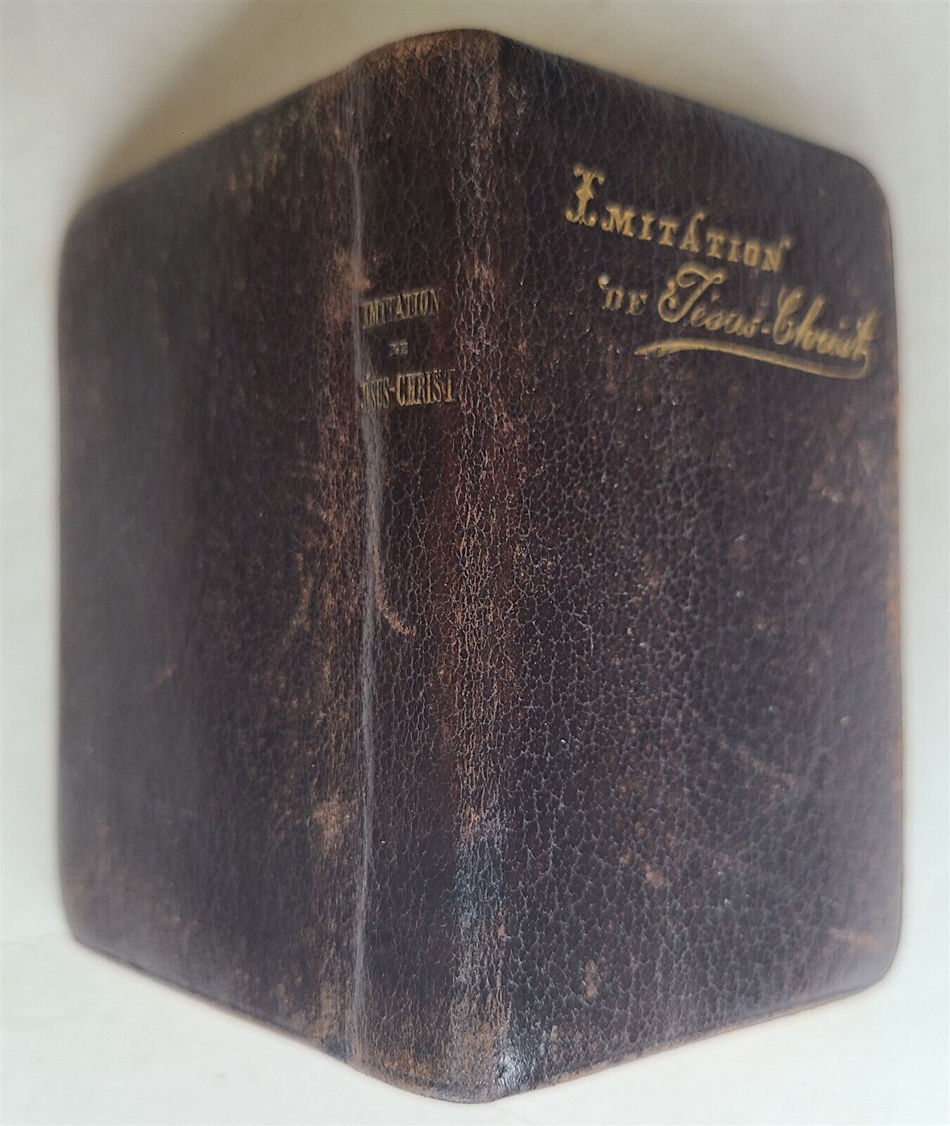 1882 L'IMITATION de JESUS CHRIST in FRENCH antique