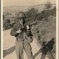 AMERICAN SOLDIER in GAS MASK WWII ERA VINTAGE REAL PHOTO POSTCARD RPPC