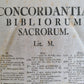 1733 BIBLE CONCORDANCE 2 volumes in LATIN antique MASSIVE FOLIO