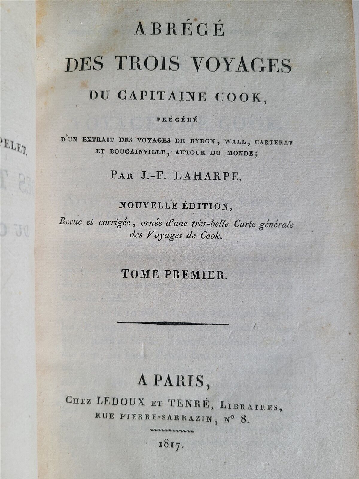 1817 3 VOYAGES of CAPTAIN COOK 6 vols ILLUSTRATED w/ WORLD MAP antique in FRENCH