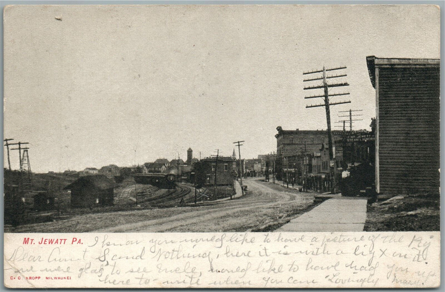 MT.JEWATT PA ANTIQUE POSTCARD