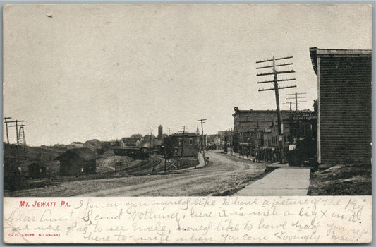 MT.JEWATT PA ANTIQUE POSTCARD