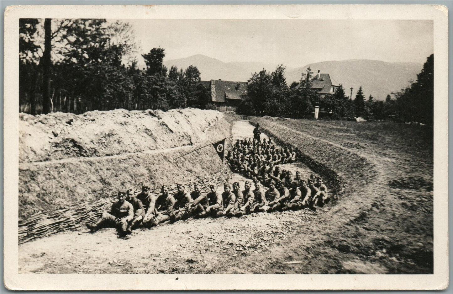 R.A.D. at REST VINTAGE GERMAN REAL PHOTO POSTCARD RPPC