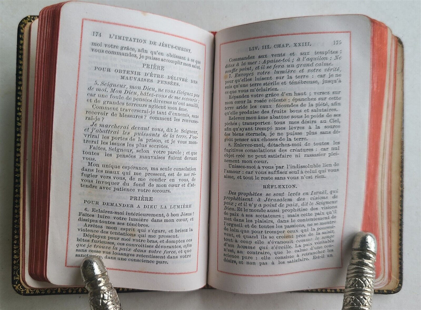1882 L'IMITATION de JESUS CHRIST in FRENCH antique
