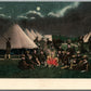 AMERICAN SOLDIERS AT REST MILITARY THEME ANTIQUE POSTCARD