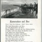 GERMAN NAVY ANTIQUE POSTCARD w/ SONG WORDS