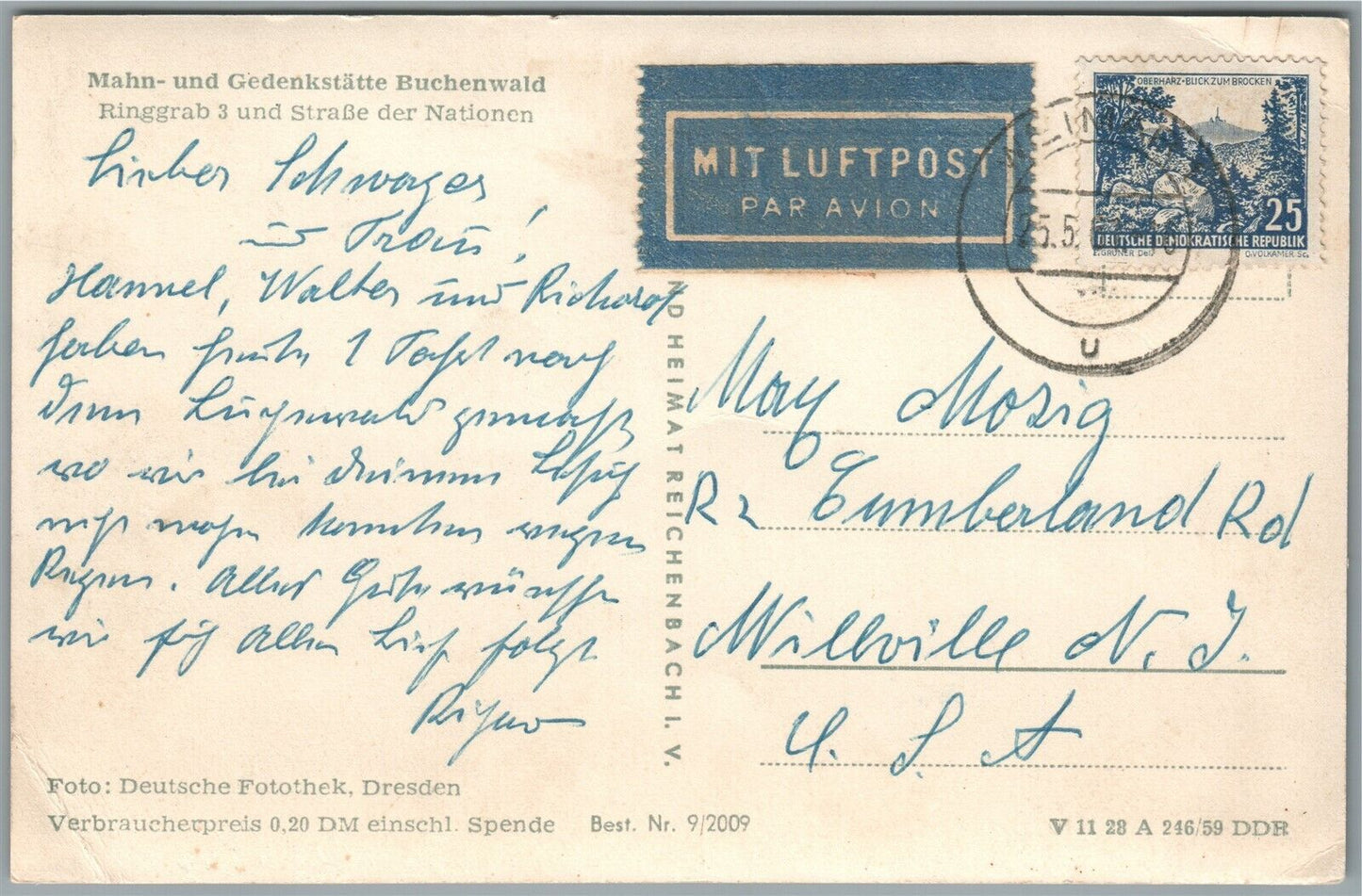 BUCHENWALD CAMP GERMAN VINTAGE REAL PHOTO POSTCARD RPPC