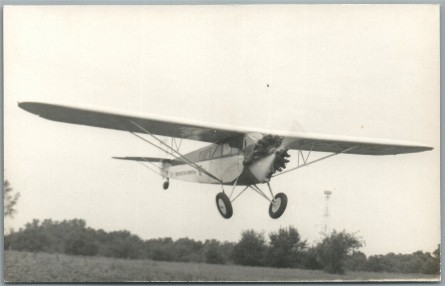 AIRPLANE VINTAGE REAL PHOTO POSTCARD RPPC