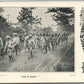 AMERICAN WWI ERA US ARMY ON A HIKE ANTIQUE POSTCARD GREETINGS FROM CAMP