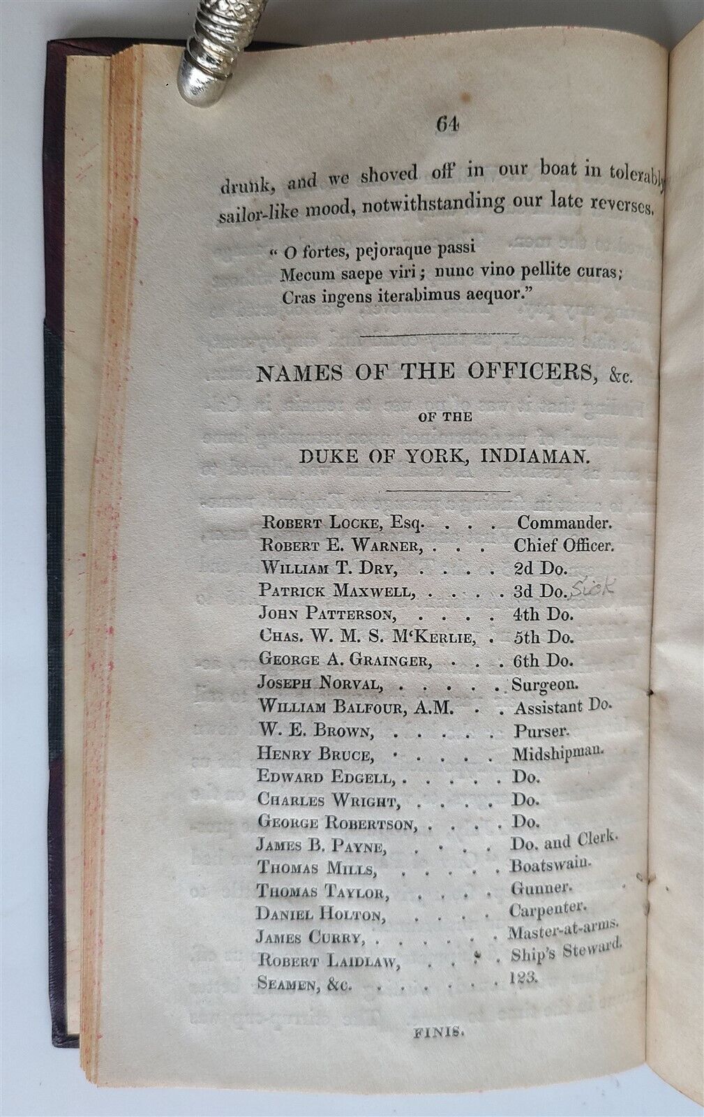 1834 NARRATIVE of LOSS of EAST INDIA COMPANY SHIP DUKE of YORK antique SHIPWRECK