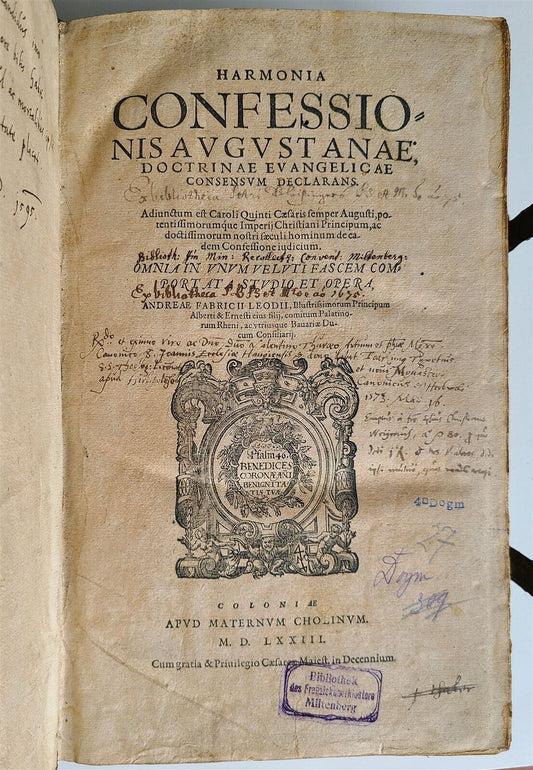 1566-1573 Divi Caecilii Cypriani Episcopi Carthagin ANTIQUE FOLIO 16th CENTURY