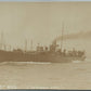 BRITISH MILITARY SHIP TORPEDO BOAT 052 ANTIQUE REAL PHOTO POSTCARD RPPC